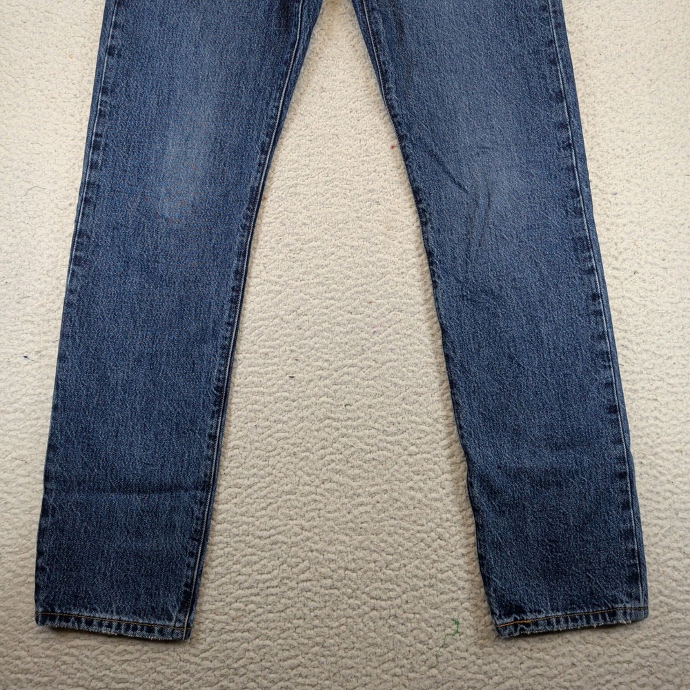 Levis Premium 501 Original Straight Leg Jeans Med Wash W25 L32 Rigid 100% Cotton - Picture 8 of 10
